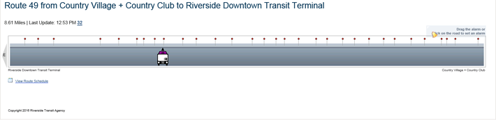 Route Progress view.