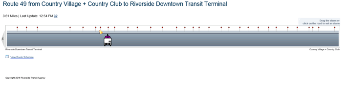 Route Progress view.